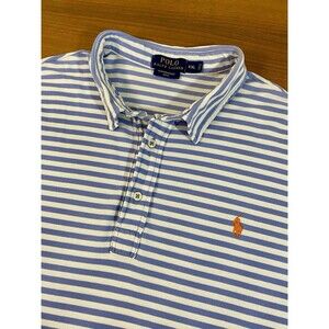 Polo Ralph Lauren Polo Shirt Men’s 2XL Blue White Striped Featherweight Mesh